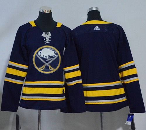 Adidas Buffalo Sabres Blank Navy Blue Home Authentic Women Stitched NHL Jersey